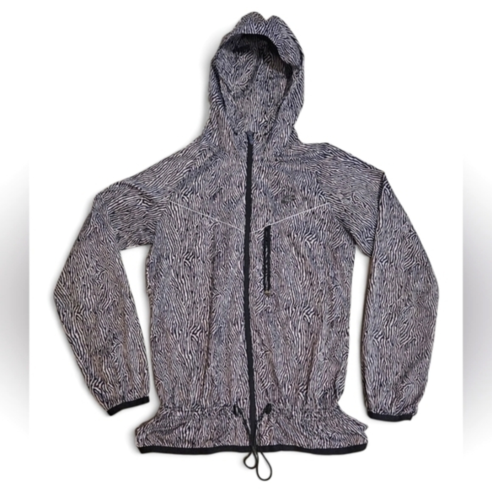 Nike Jacket Womens Small Windrunner Blacklight Flash‎ Printed Windbreaker